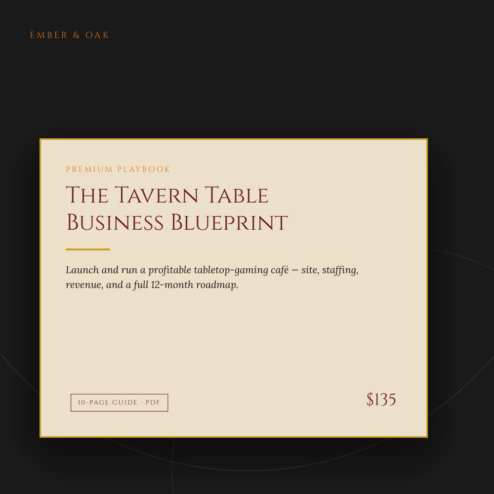The Tavern Table Business Blueprint